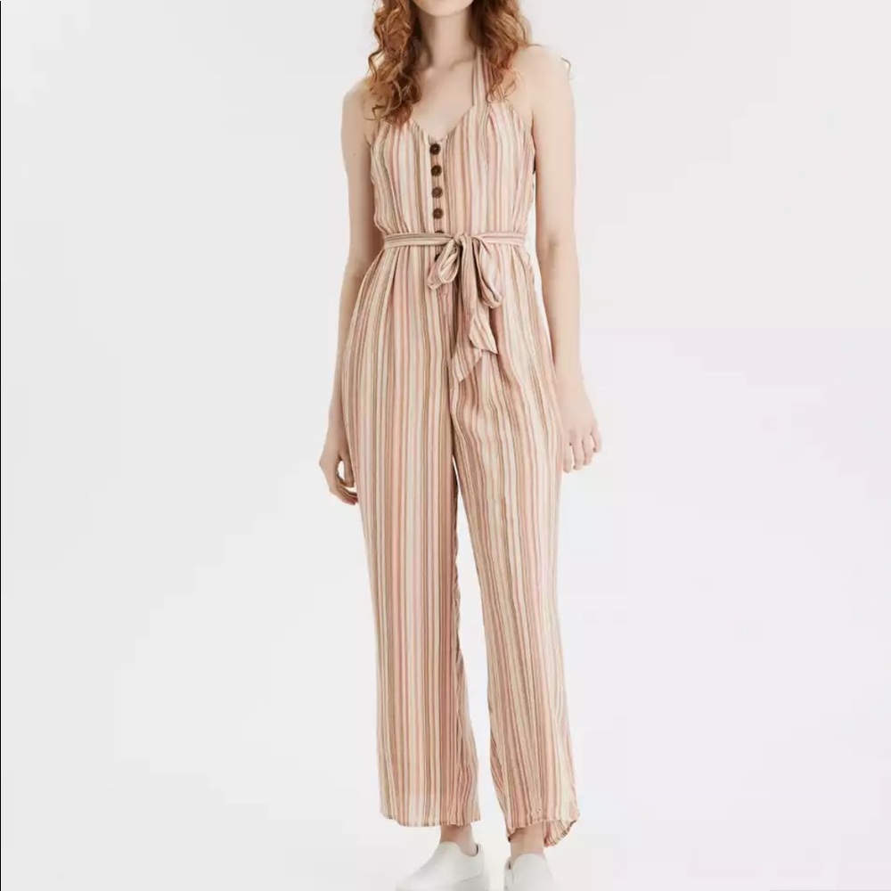 NWT Striped halter top jumpsuit